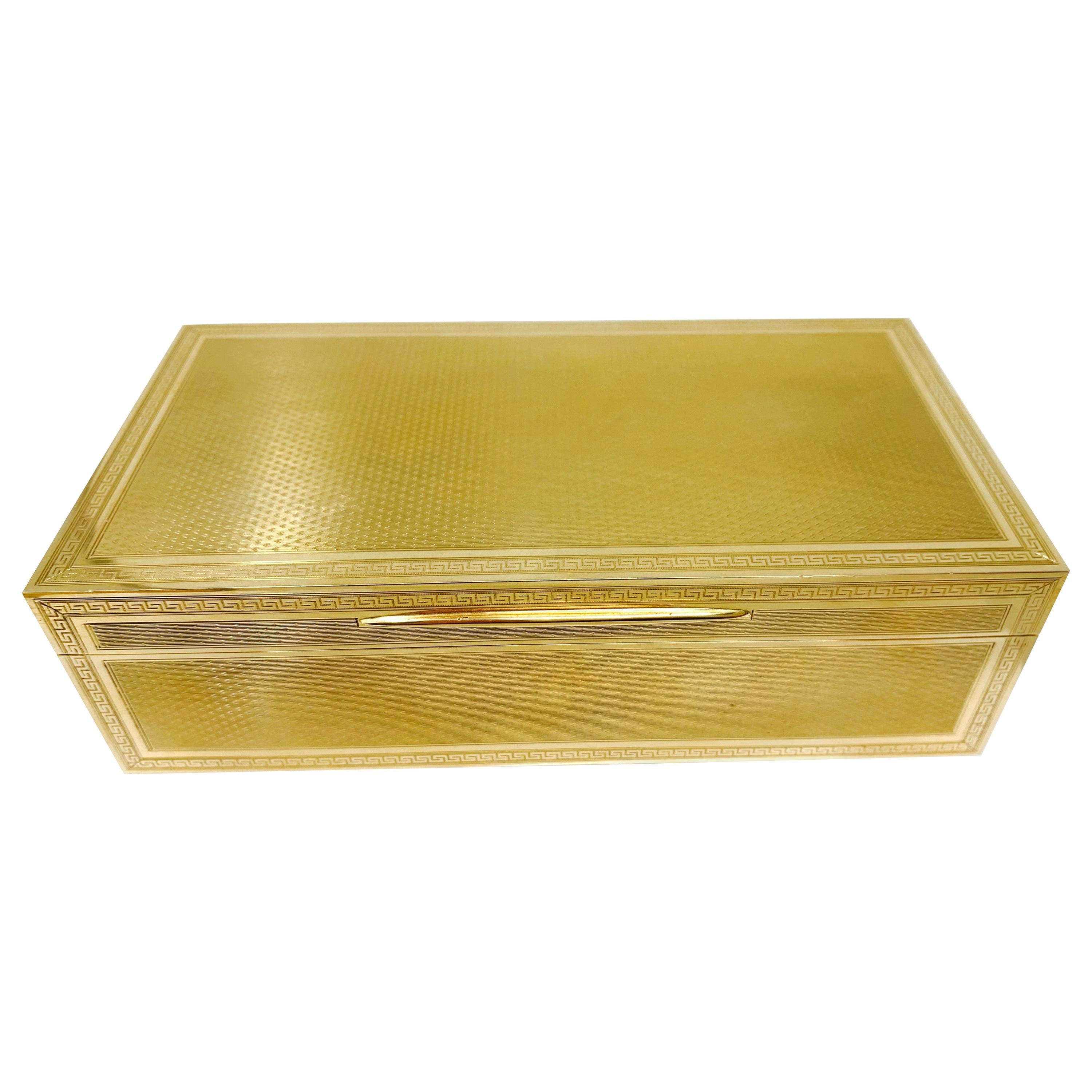 Tiffany and Co. Yellow Gold Jewelry Box For Sale at 1stDibs